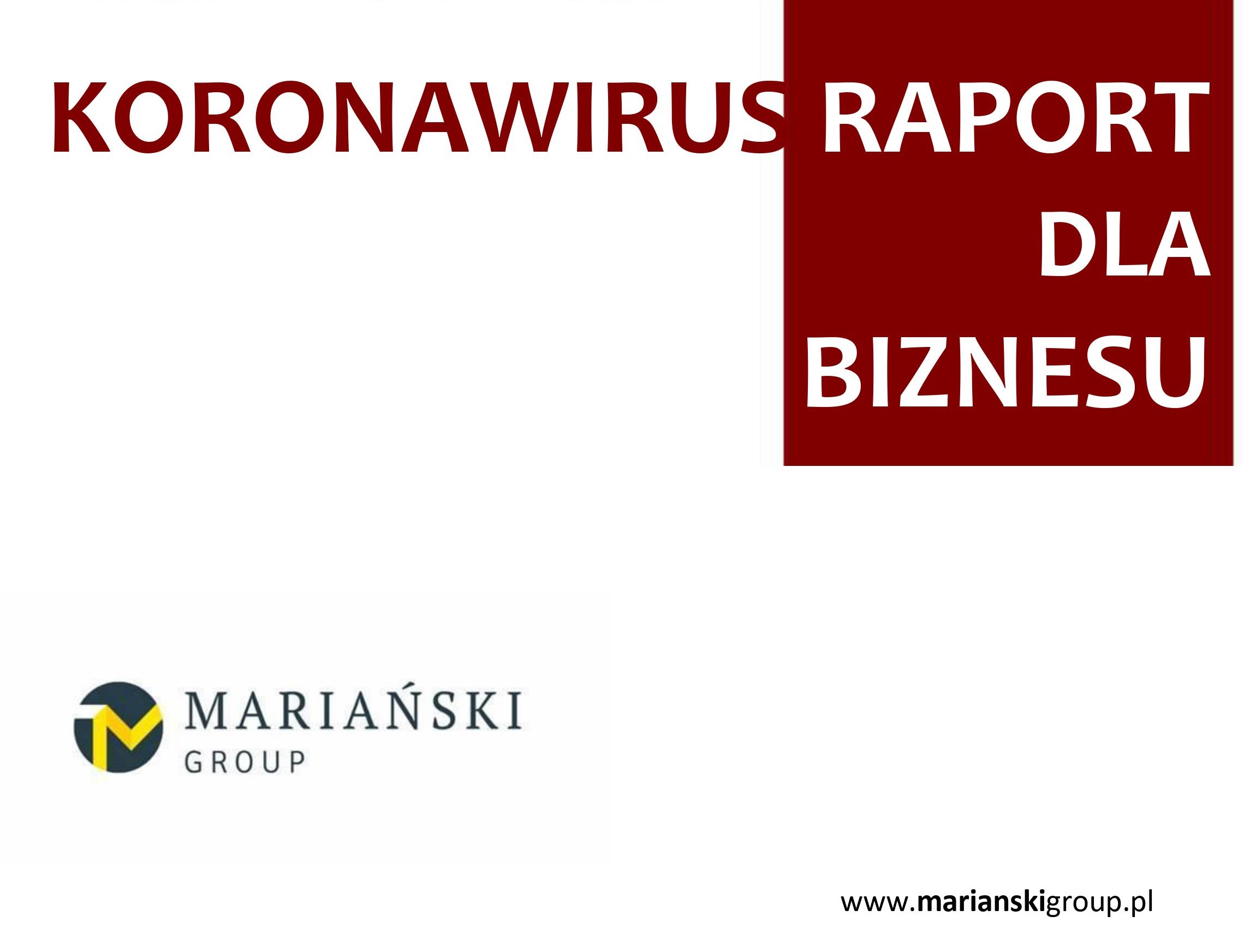 Koronawirus - raport dla biznesu
